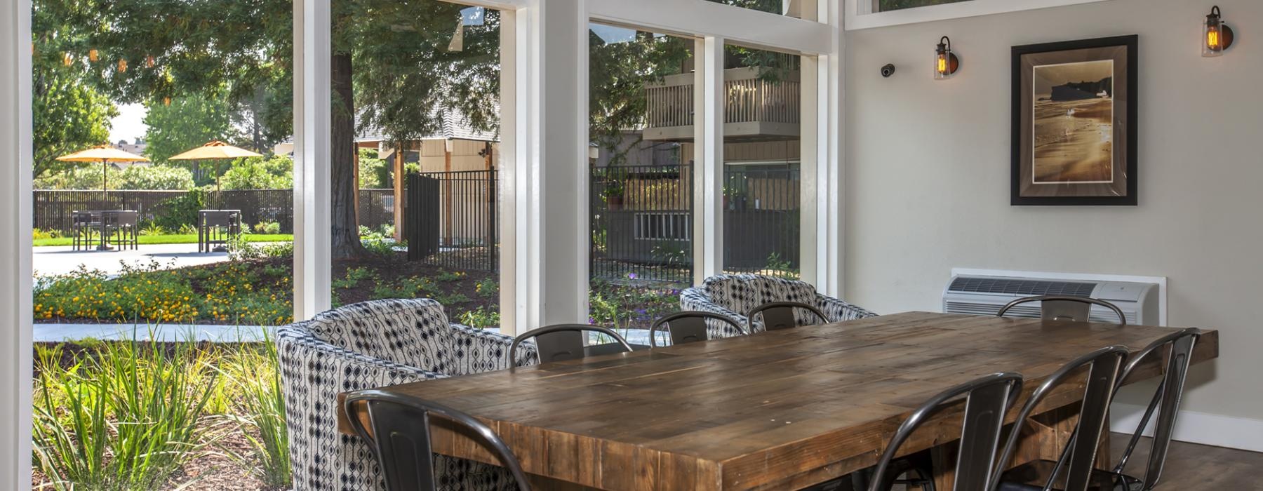 a table with chairs around it
